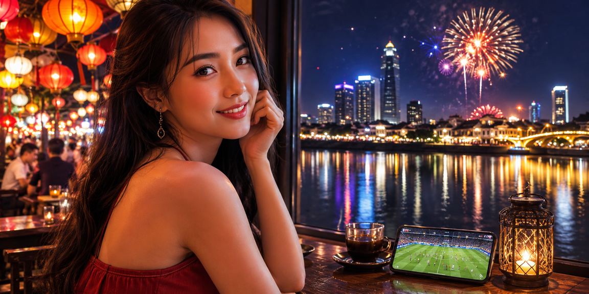 Người dùng Huế kiểm tra kèo thể thao qua ứng dụng di động tại quán cà phê
